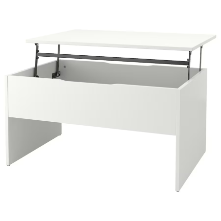 ÖSTAVALL Adjustable coffee table, white, 35 3/8 "