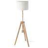 LAUTERS Floor lamp with LED bulb, ash/white