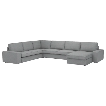 KIVIK Sectional 6-seat crn/chaise, Tibbleby beige/gray